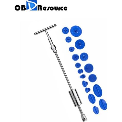 Car Paintless Dent Repair Puller Kit Adjustable T-Bar Tool for Car Auto Body Hail Damage Dent Removal