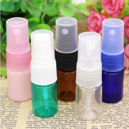 2017 New 500pcs 5ml PET lotion pure dew cosmetic bottle pressed half mask powder sample pump bottle