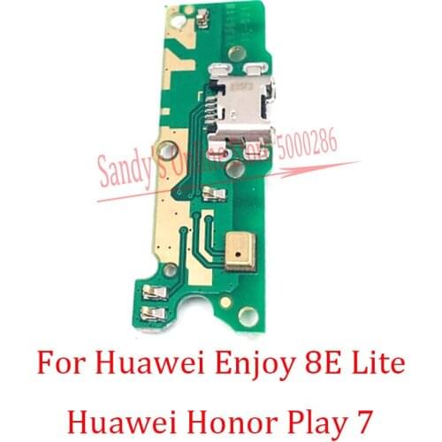 New For Huawei Enjoy 8E Lite USB Charging Port Dock Plug Jack Connector Charge Board Flex Cable For Honor Play 7 Repair Part