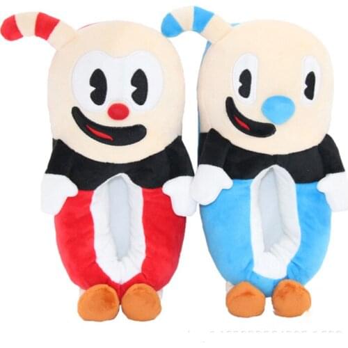 New Fashion Womens Winter Clown Plush Slippers Home Indoor Warm Ladies Cartoon Cotton Slides Large Size 35-42 Fluffy Sandals