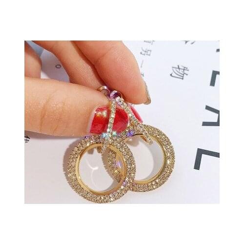New fashion Goddess geometric circle earrings For Women girl Accessories jewelry wholesale