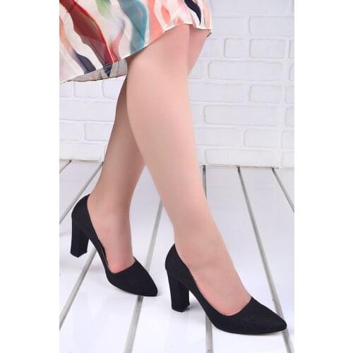 Ayakland 137029-311 Sand Silvery Daily 8 Cm heel Ladies Shoes Women shoe heel , Women pumps, shoes on heels , high heel shoes