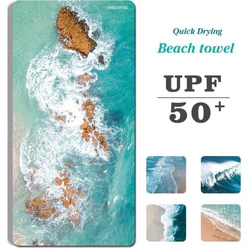 160x80cm Quick Drying Beach Towel Swimming Bath Towel Gym Han Towel Beach Chair Blanket Microfiber Sea Pattern Bath Towel 2021