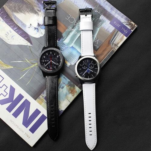 22mm Watch Band For Samsung Gear S3 Classic Frontier Genuine Leather Strap For Huawei Watch 2Pro Wrist Bracelet For Galaxy Watch