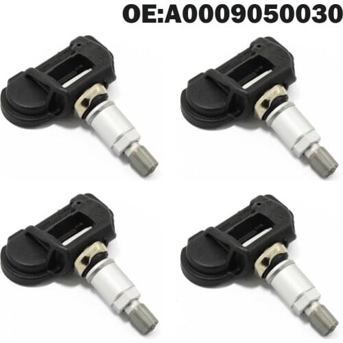 4 PCS Car TPMS Tire Pressure Monitor Sensor System A0009050030 for Mercedes Benz A B C E GL GLA GLK M R
