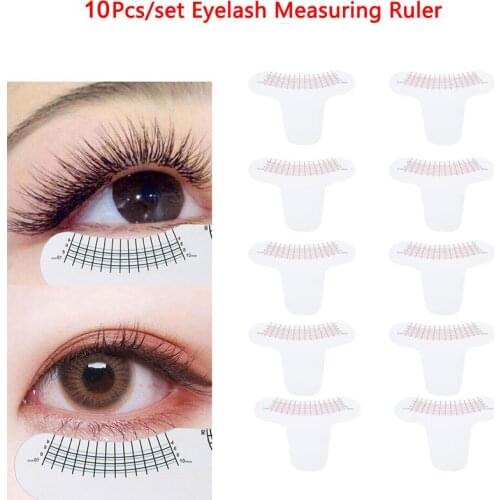 Eyebrow Stencils Ruler For Measure Eyelashes Length And Curling Degree Ruler Portable And Easy Use Eye Lash Tools