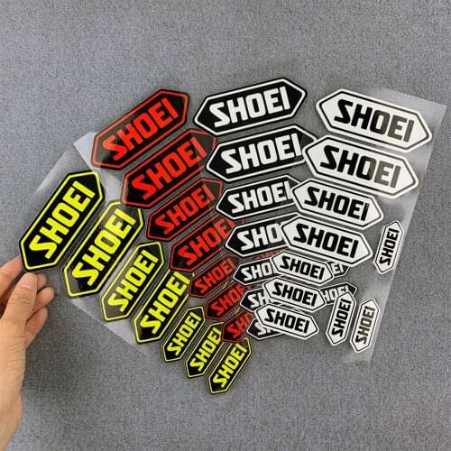 NO.L008 SHOEI Helmet Windshield glass 3M Reflective Stickers MOTO GP Car Sticker Decals Racing Motorcycle 10CM*20CM/SET