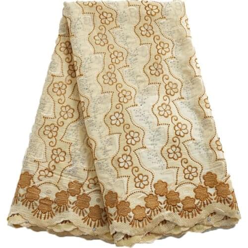 Zhenguiru High Quality Lace 2021 New Swiss Voile Lace Fabric Embroidered Sewing Accessories Nigerian Wedding Wonen Dress A 2419