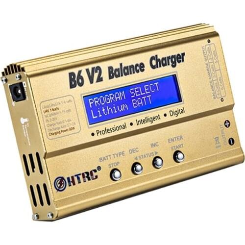 Charger HTRC B6 V2 80W 6A RC Battery Balance Charger LiIon/LiFe/NiCd/NiMH/High/LiHV/Power LIP0 Battery Charger