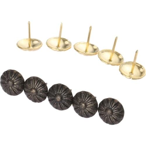 10Pcs 19*20mm Antique Bronze/Gold Upholstery Nails Tacks Jewelry Wood Box Sofa Decorative Nails Tacks Stud Pushpin Home Hardware