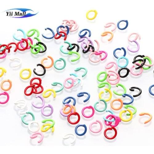 100pcs/lot Zinc Alloy Open Jump Rings Mixed Color Split Ring For Jewelry Finding Making Handmade DIY Connectors Supplies