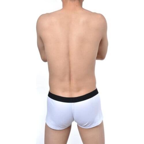 Free shipping Men wear cotton underwear with a low waist sexy boxers Pure cotton