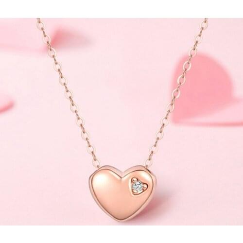 NYMPH 18K Gold Jewelry Necklace Real Gold Diamond Pendant Solid Pure AU750 Chain For Women Wedding Fine Jewelry X505