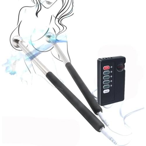 Electric Body Massager Stick Breast Nipple Clitoris Labia Vaginal Anal Penis Scrotum Electro Stim SM Torture Adult Game Sex Toys