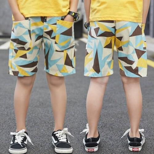 Camouflage Shorts Spring Summer Thin Casual Pants Boys Kids Trousers Children Clothing Teenagers School Cotton Formal Sport High
