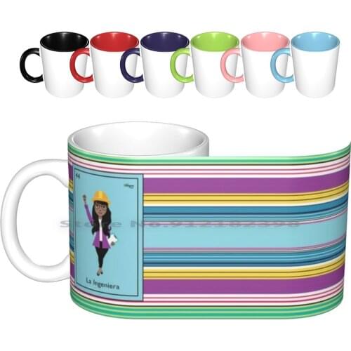 La Ingeniera Ceramic Mugs Coffee Cups Milk Tea Mug La Ingeniería Engineer Womens Women Empower Chingona Latina Engineering Ar