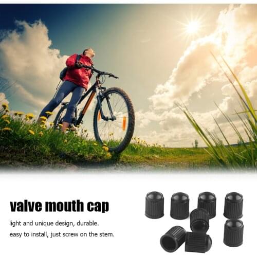 10pcs Car Bicycle Tire Valve Cover Dust Outdoor Anti-resistance Plastic Valve Stem Repairing Elements Cover with Seal Ring