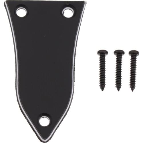 Rod Cover Plates 3 Screws Sets for Guitar Replacement Black