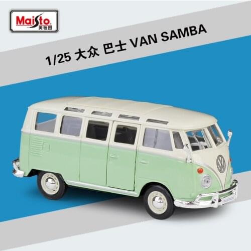 Maisto Diecast 1:24 VW VAN SAMBA Bus Modified Version High Simulation vehicle Alloy Model Car