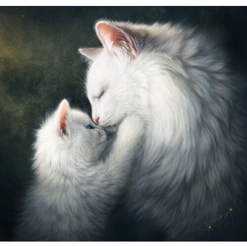 Cat cute Animal Sewing kit Top Quality Embroidery Needlework 14CT Unprinted Art Cross Stitch Kits DIY Handmade Home Decor