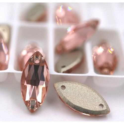 New Hot 7x15mm glass sew on rhinestones Leaf shape Water red crystal flatback rhinestones diy Wdding dress/clothing accessories