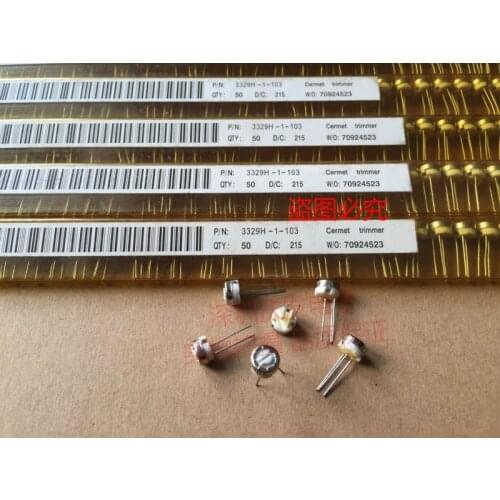 Original new 100% 3329H-1-103 10K potentiometer single-loop precision adjustable resistance 3pin long-foot miniature (SWITCH)