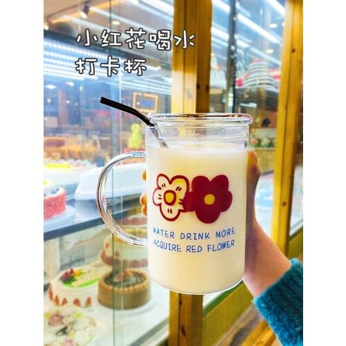 Drinkware Cold Drink Glass Milk Cup Crystal Glass Carton Portable Creative Wine Glass Long Drink Personalized Tasse Home Eg50bl
