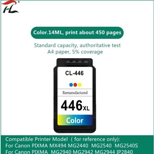 Compatible PG-445 PG445 CL-446 XL Ink Cartridge for Canon PG 445 CL446 for Canon PIXMA MX494 MG2440 MG2940 MG2540 MG2540S IP2840