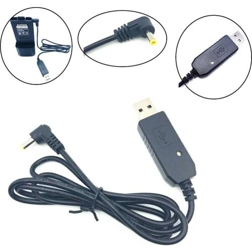 USB Charger Cable with Indicator Light for Walkie Talkie for Baofeng UV-5R Extend Battery BF-UVB3 Plus Batetery Ham Radio ONLENY