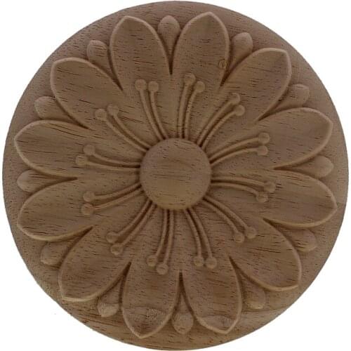 VZLX Vintage Wood Carved Applique Carving Decals Onlay Decorate Frame Home Decor Decoration Accessories Maison DIY Crafts