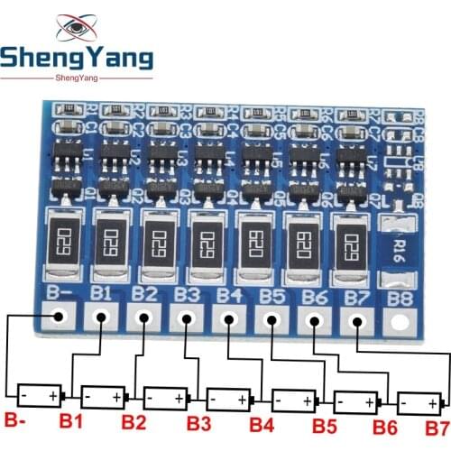 7S 29.4V 4.2V Balance Function Protection Board 66mA 7S Li-ion Lipo Battery Lithium 18650 Batteries Balanced Module BMS PCB