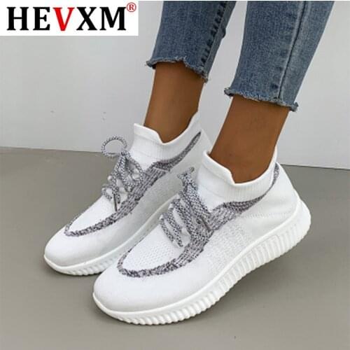 Women Sock Sneakers Woman Mesh Breathable Soft Female Vulcanized Autumn Ladies Casual Flats Womens Tennis Shoes Plus Size 43