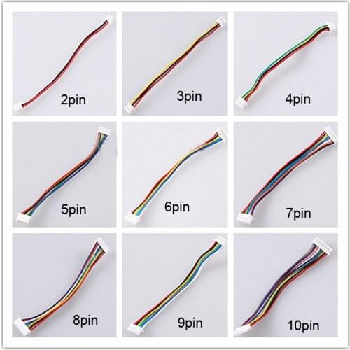 10pcs 1.25mm 2~10Pins Double-end Cable Female to Female
