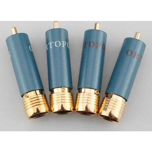 4PCS High Quality Ortofon Reference Gold Plated RCA connector plug for audio interconnect cable