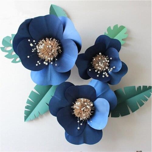 60cm Paper Flowers Peony Rose Large Flower heads Diy Home decoration Wedding Background Wall Decoration Flowers Scrapbooking