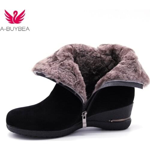 A-BUYBEA Women's Wedge Ankle Boots