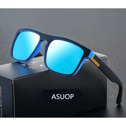 ASUOP 2019 new square polarized mens sunglasses UV400 fashion ladies glasses classic brand designer sports driving sunglasses