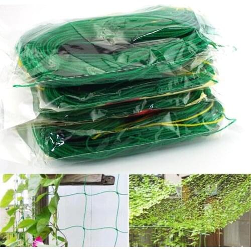 4 sizes Garden plant Climbing net stand holder Green Nylon Trellis Netting Mesh Support Bean Growing Fence Net line