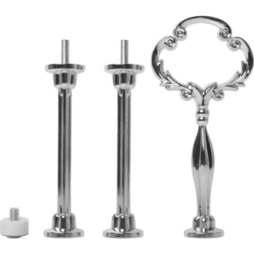 Big Sunflower 3 Tier Metal Cake Stand Holder Heavy Duty Fruit Plate Handle Fittings Hardware Rod