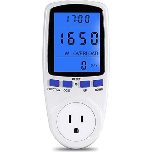 EU Digital Energy Meter Wattmeter with Backlight Electronic Power Meter Record Volt Voltage Outlet Socket Meter Energy Analyzer