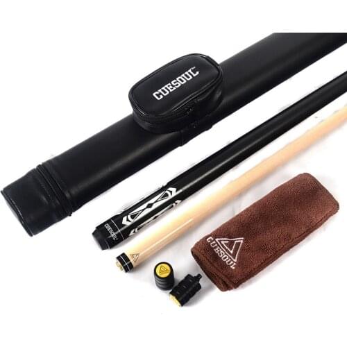 CUESOUL Special Price Pool Cue Stick with Black Cue Case& Clean Towel & Cue Protector