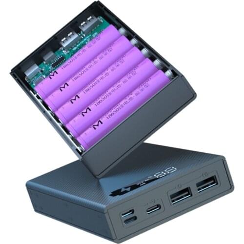 DIY Power Bank Case 5x18650 Battery Holder LCD Display Quick Charger DIY Shell Case 18650 Battery Charging Storage Box