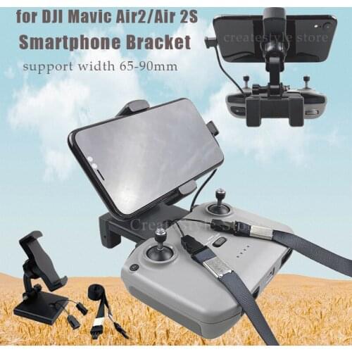 For DJI Air 2s Remote Controller Smartphone Bracket Holder Clip Mini 2 Transmitter Phone Clips For Mavic Air 2 Drone Accessories