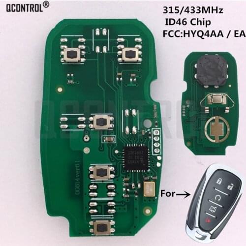 QCONTROL Car Remote Key Electronic Circuit Board for Chevrolet Camaro Equinox Cruze Malibu Spark 315/433MHz HYQ4AA HYQ4EA