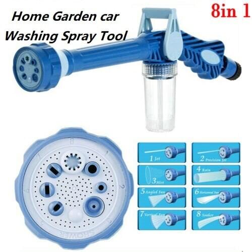 Home Garden Washing Tool 8 In 1 Jet Spray Gun Soap Dispenser Garden Watering Hose Nozzle Car Washing Tool High Pressure