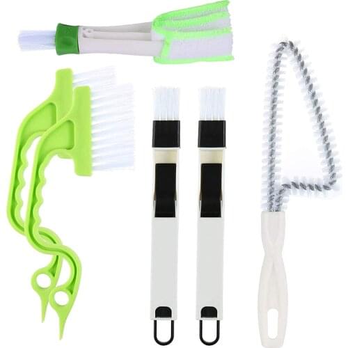 6 window slot cleaning tools, hand-held door rail cleaning brush, suitable for louver / car ventilation / air conditioning