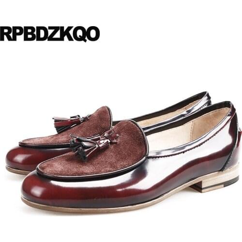 Summer Real Leather New Luxury Red 11 Tassel Men Party Shoes Classic Loafers Brand Brush European Elegant Big Size Runway 47