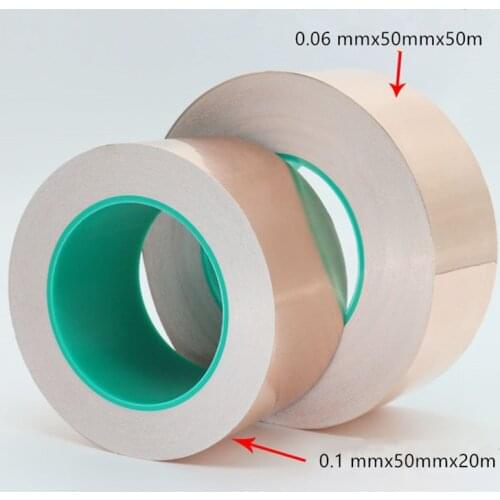 Copper tape, double-sided conductive copper foil sticker. High temperature, radiation proof, electromagnetic shielding
