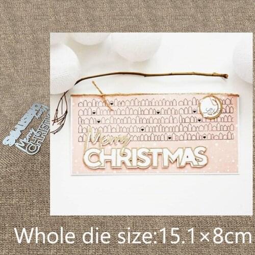 XLDesign Craft Metal Cutting Dies stencil mold Merry Christmas decoration scrapbook Album Paper Card Craft Embossing die cuts
