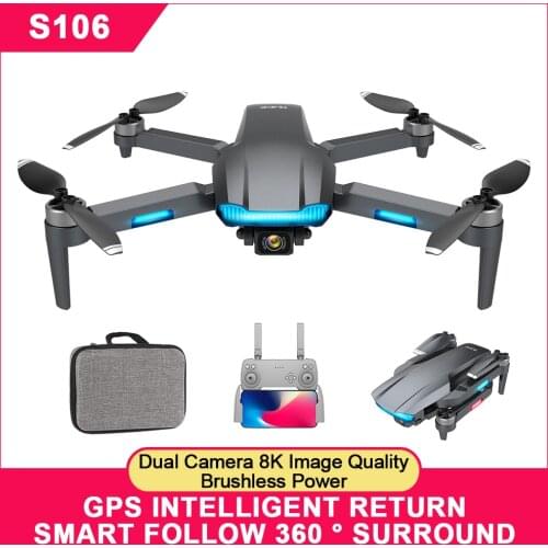 New Gaming S106 RC Mini Light Flow Drone 4K Dual Camera WIFI FPV Aerial Photography Helicopter Foldable Quadcopter Dron Toys